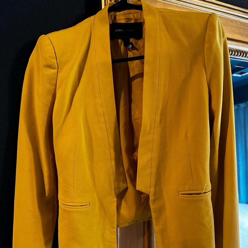 BCBGMaxAzria Mustard Yellow Blazer